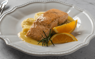 SALMON CON SALSA DE NARANJA